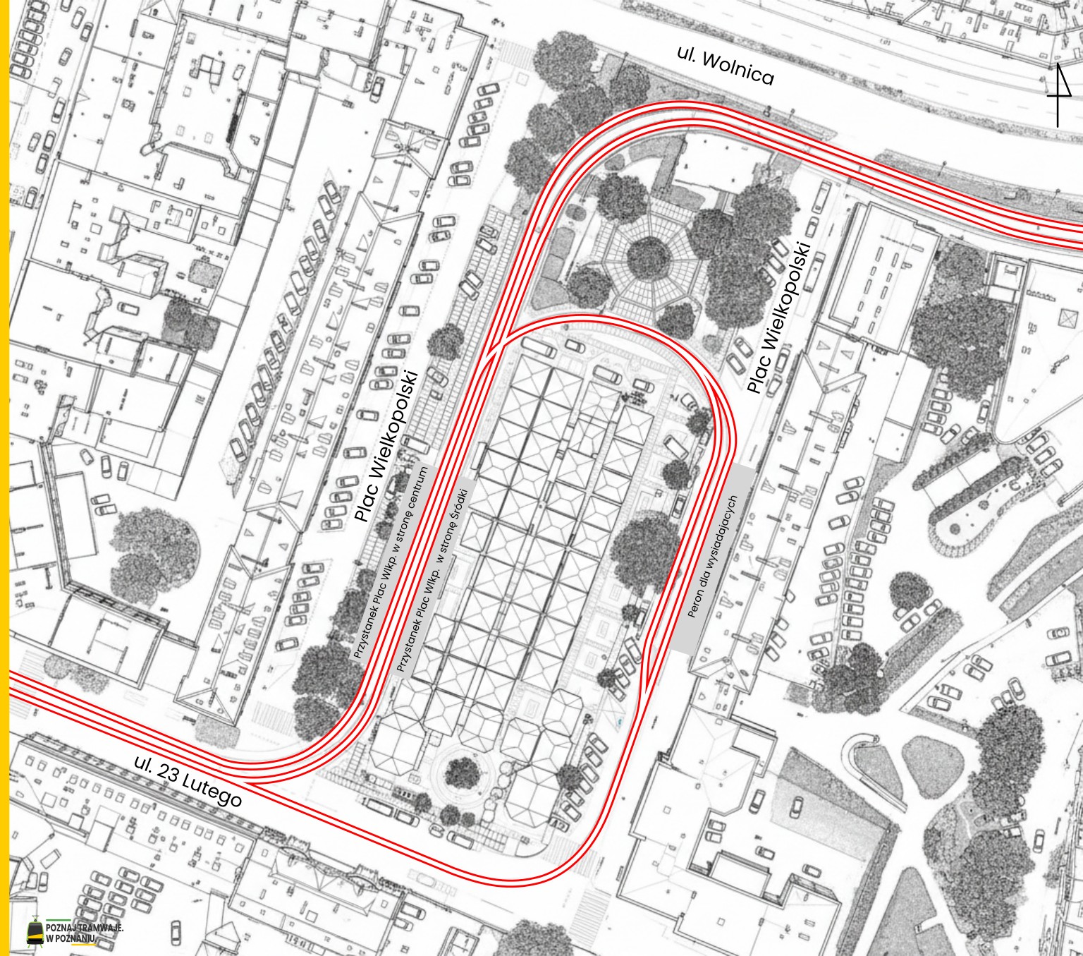 Schemat torowy pętli Pętla Plac Wielkopolski